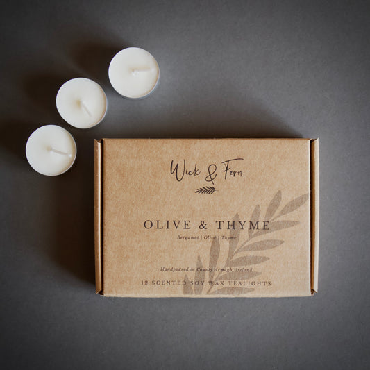 OLIVE & THYME | Soy Wax Tealights