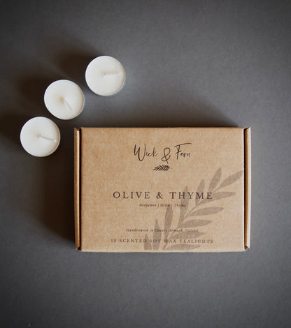 OLIVE & THYME | Soy Wax Tealights